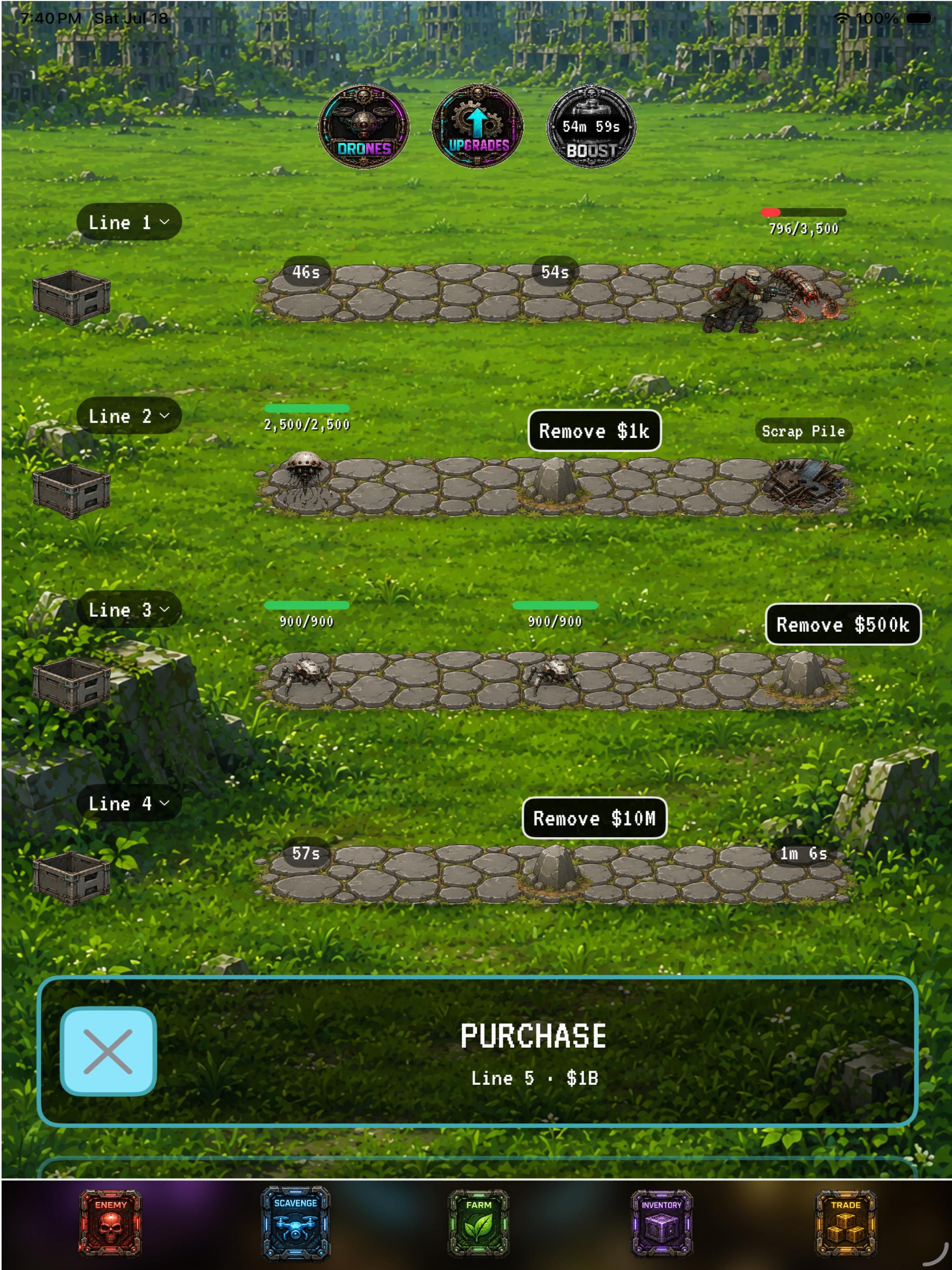 Mutant combat encounter on iPad