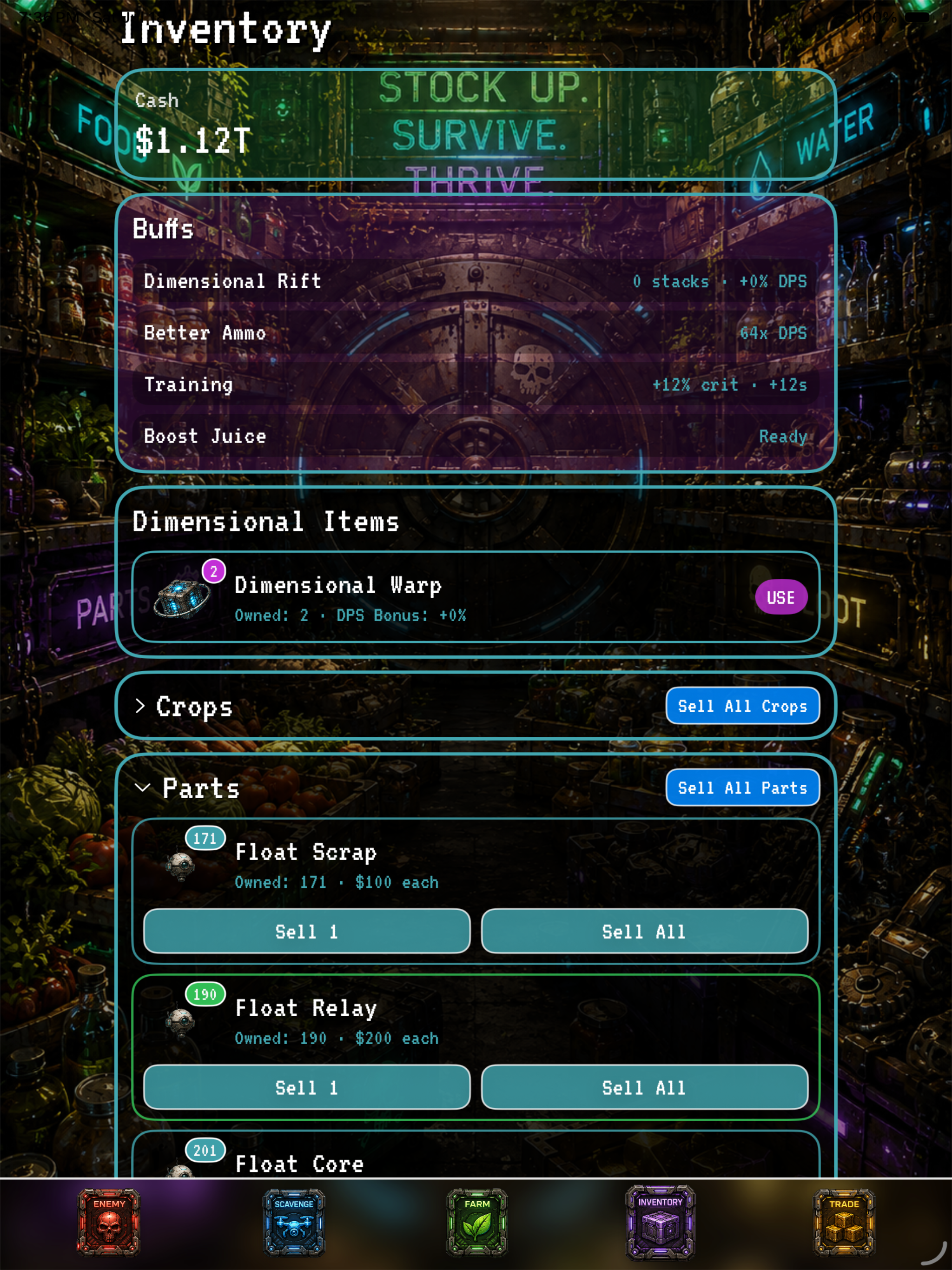 Trade screen upgrades on iPad